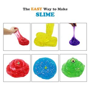 5 Pack Crunchy Slime,Clear Slime Kit with Glimmer for Girls,Birthday Gifts School Party Favors Toy for Girls and Boys