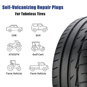 LOGOL Tire Plugs Heavy Duty (4", 30pcs).Tire Repair Strings for Puncture Repair are Suitable for Tubeless Tires Car, Light Truck, Motorcycle, ATV, UTV. etc.…