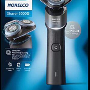 Philips Norelco Exclusive Shaver 5000X, Rechargeable Wet & Dry Shaver with Precision Trimmer and Storage Pouch, X5006/85