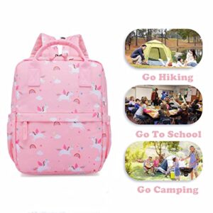 Cute Preschool Backpack Toddler School Book Bag for Girls Boys Kids Kindergarten Nursery Travel Bag with Chest Strap(12inch, Pink Unicorn)