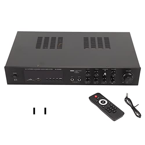 Bluetooth Home Theater Receiver, 5 Channel AV Receiver with Radio and MIC in, 500W HiFi Bluetooth Stereo Amplifier for Home Theater Karaoke Party