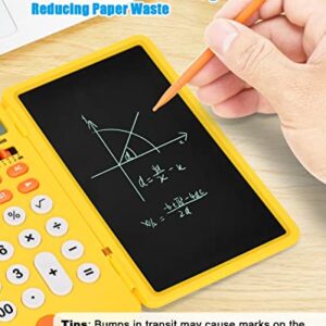 Aucanla Calculator with Notepad,12-Digit Large Display Desk Calculator,Rechargeable and Solar Basic Calculator for Office,School and Business