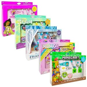 LUV HER Minecraft Girls BFF 6 Piece Toy Jewelry Box Set with 2 Rings, 2 Bead Bracelets and Snap Hair Clips Ages 3+