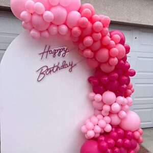 Pink Balloon Garland Arch Kit, Kelfara 109Pcs Hot Pink Latex Pastel Pink Balloon, 18 12 10 5 Inch Latex Balloons for Wedding Birthday Princess Theme Bridal Baby Shower Bridal Shower Party Decorations