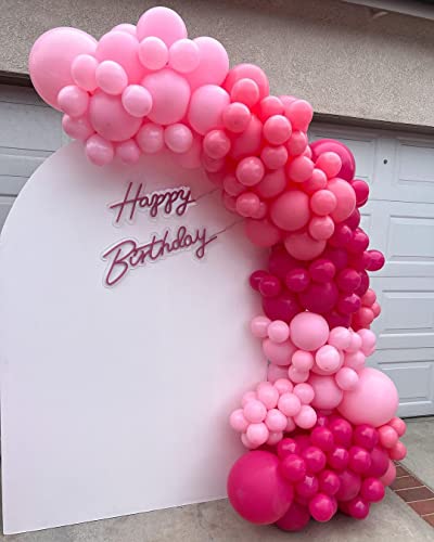 Pink Balloon Garland Arch Kit, Kelfara 109Pcs Hot Pink Latex Pastel Pink Balloon, 18 12 10 5 Inch Latex Balloons for Wedding Birthday Princess Theme Bridal Baby Shower Bridal Shower Party Decorations