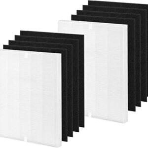 Yiemoge 115115 Replacement filter A: Compatible with winix Plasmawave C535 5300 5300-2 6300 6300-2 AM90 P300 Air Purifier - 2 TURE HPEA filter + 8 Pre-Filters