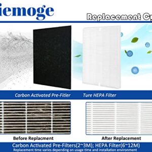 Yiemoge 115115 Replacement filter A: Compatible with winix Plasmawave C535 5300 5300-2 6300 6300-2 AM90 P300 Air Purifier - 2 TURE HPEA filter + 8 Pre-Filters