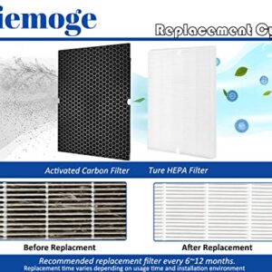 Yiemoge 116130 Replacement filter H: Compatible with winix 5500-2 Air Purifier - 2pack TURE HPEA filters + 2pack Activated Carbon Filters