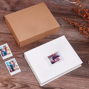 128 Pockets Photo Album with Writing Space, Front Window, Polaroid Photo Albums 3 Inch Compatible with Fujifilm Instax Mini 12 11 9 8 7+ 90 40, Polaroid 300, K-pop Photocards (White)