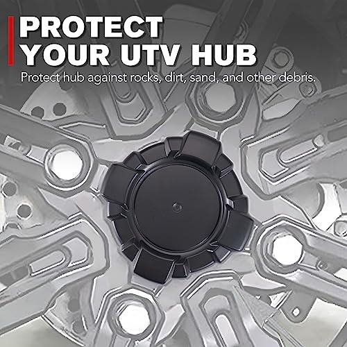 A & UTV PRO Wheel Center Hub Caps for Polaris General 1000 2016-2021/ General 4 1000 2018-2021, Tire Wheel Hub Dust Rim Cap Covers Accessories, Replace OEM # 1522498, Black, 4PCS