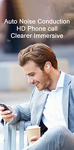 Loluka Invisible Earbuds for Sleep Mini Bluetooth Earbuds True Wireless Earbuds Stereo HiFi Music IPX4 Waterproof Invisible Headphones with Charging Case