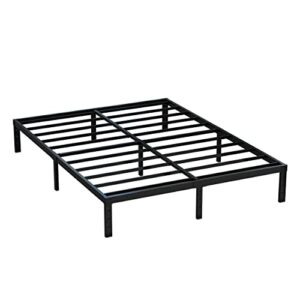 Maenizi 12 Inch Cal King Bed Frame No Box Spring Needed, Heavy Duty California King Metal Platform Support Up to 3000 lbs with Steel Slat, Easy Assembly, Noise Free, Black