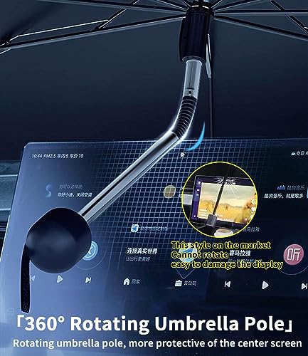 Custom-Fit for Volvo Windshield Sun Shade Umbrella, Foldable Car Umbrella Sunshade Cover UV Block Car Front Window with 360°Rotation Bendable Handle, Designed for Volvo Accessories (for Volvo S60)