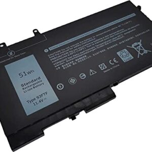 11.4V 51Wh 93FTF Laptop Battery for Dell Latitude 5580 5590 5591 5480 5490 5491 5280 5288 5488 5495 E5280 E5480 E5580 Precision 15 3520 3530 GJKNX D4CMT 3DDDG 083XPC 83XPC 4YFVG