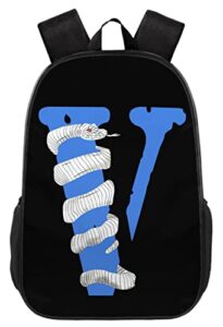 cozon big v letter backpack 17 inch 3d printed aesthetic casual travel bags breathable portable lightweight large capacity daypack unisex