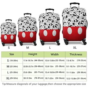 dicilly Luggage Cover Mouse Hands gesture Suitcase Cover Baggage Covers Fit 29-32 Inch Luggage (Go Travel)