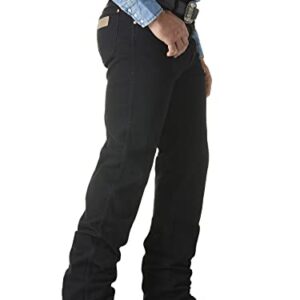 Wrangler Men's Cowboy Cut Active Flex Original Fit Jean, Black, 42W x 32L