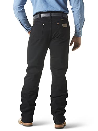 Wrangler Men's Cowboy Cut Active Flex Original Fit Jean, Black, 42W x 32L