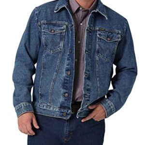 Wrangler Men's Cowboy Cut Western Unlined Denim Jacket, Stonewash, Large
