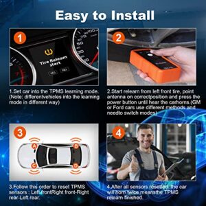 TPMS Relearn Tool for GM Auto Tire Pressure Monitor System Sensor Activation TPMS Reset Tool OEC-T5 EL-50448 for GM/Cadillac/Buick/Chevy Series Vehicles 2023 Edition