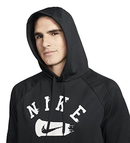 Nike Therma-FIT Graphic Baseball Hoodie (as1, alpha, s, regular, regular, Black)