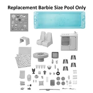 Replacement Parts for Barbie Doll Dream Camper Vehicle Playset - HCD46 - Replacement Barbie Size Pool