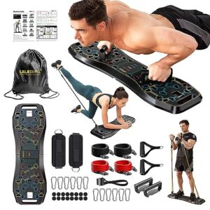 Lalahigh Home Exercise Equiptment - Strength Training Workout Push up Board & Resistance Bands Sets for Effective Full Body Workouts, Professional strength training equiptment for Men and Women, Gift for Boyfriend