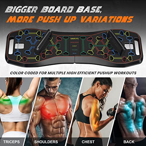 Lalahigh Home Exercise Equiptment - Strength Training Workout Push up Board & Resistance Bands Sets for Effective Full Body Workouts, Professional strength training equiptment for Men and Women, Gift for Boyfriend