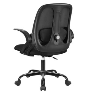 Razzor Office Chair, Ergonomic Computer Desk Chair with 2D Lumbar Support and Flip-up Arms, Swivel Breathable Mesh Task Chair with Adjustable Height for Home Office