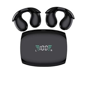 taanimo wireless earbuds with earhooks mini bone conduction headphones waterproof bluetooth open ear earbuds cycling earpiece noise canceling headset sports bluetooth 5.3 ear clip earphones headset