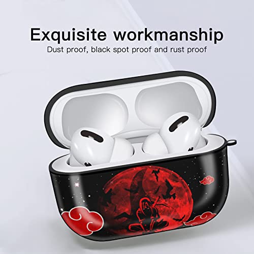 Black Headphone Case Designed for Air Pods Pro 1/2 Generation Earphone Cover with Cartoon Anime Compatiable with Air Pods Pro