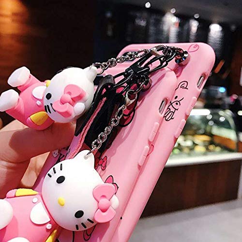 Ealievor Compatible with iPhone XR Case with Screen Protector, Cartoon Cute Funny Kawaii Cat Kitty Animal Character Phone Case Silicone Lanyard 3D Cover Case for Kids Girls and Womens