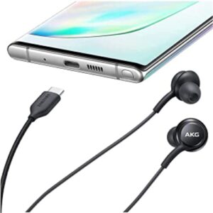 2023 New Stereo Headphones for Samsung Galaxy S23 Ultra Galaxy S22 Ultra S21 Ultra S20 Ultra, Galaxy Note 10+ - Designed by AKG - with Microphone and Volume Remote Control Type-C Connector - Black