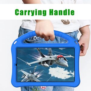 Tading Kids Case for TCL Tab 8 LE Tablet 2023 Released, Children Friendly EVA Foam Protective Stand Handle Cover for TCL Tab 8 LE (Model: 9137W)/ TCL Tab 8 WiFi (Model: 9132X) - Blue