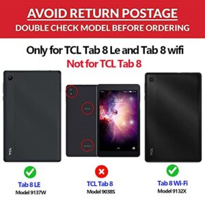 Tading Kids Case for TCL Tab 8 LE Tablet 2023 Released, Children Friendly EVA Foam Protective Stand Handle Cover for TCL Tab 8 LE (Model: 9137W)/ TCL Tab 8 WiFi (Model: 9132X) - Blue