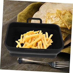 KICHOUSE 2pcs Air Fryer Liner Portable Air Fryer Oven Air Fryer Silicone Bakeware Baking Pan Basket Inner Pot for Air Fryer Air Fryer Parchment Paper Portable Pot Mat Air Fryer Inner Pad