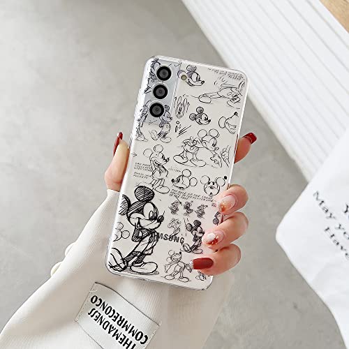 KeQili for Galaxy Note 10 Case,Cute Cartoon Mickey Mouse Painted Pattern Women Girls Kids Soft TPU Clear Protective Phone Case Cover for Samsung Galaxy Note 10,Black