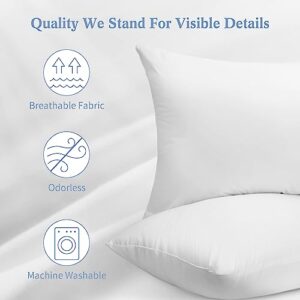 Sherwood Hotel Collection Bed Pillows for Sleeping 2 Pack Queen Size, Soft Microfiber Cover and 3D Super Soft Down Alternative Filled White Pillows, 20x28 Inches
