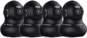 indoor security camera, litokam cameras for home security with 360°motion detection, wifi camera indoor for baby/elder/dog, pet camera with phone app, ir night vision, 2-way audio, 4pack
