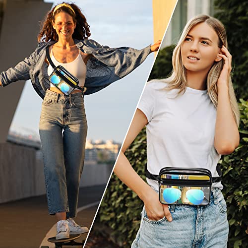 Clear Fanny Pack, Clear Fanny Pack Stadium Approved For Women Men, Waterproof Clear Waist Bag With Adjustable Strap, Clear Bag Stadium Approved Perfect For Sports, Events, Concerts, Music Festival