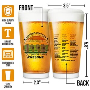Fatbaby 1993 30th Birthday Gifts Beer Glass for Men Women Turning 30,Funny Thirty Year Old Bday Party Supplies Decorations Ideas,30 Years Gag Vintage Pint Glasses Presents 16 oz