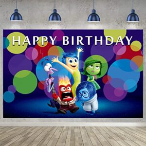colorful backdrop for party supplies inside out birthday banner baby shower photo background for kids party decorations inside out photography backdrop 5x3ft