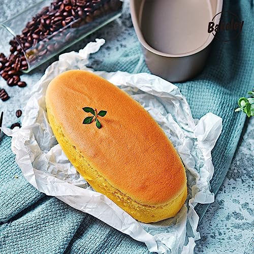 Bakeley Ellipse Cheese Cake Pan, 8-Inch Non-Stick Oval Cake Bread and Meat Bakeware for Oven and Instant Pot Baking (Champagne Gold)