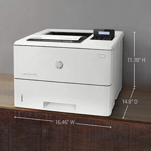 HP Laserjet Pro M501dn Monochrome Laserjet Printer, Automatic 2-Sided Printing, 2-line LCD Display, 650-Sheet, 45 ppm, Built-in Ethernet and USB, Auto-On/Auto-Off, Bundle with JAWFOAL Printer Cable