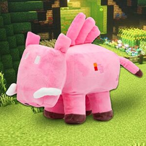 2023 New Minecraft Legends Plush, 10" Long Toothed Pig Plushies Toy for Game Fans Gift, Soft Stuffed Animal Doll for Kids and Adults(Long Toothed Pig)