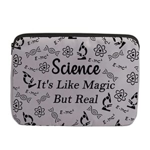 ensianth science gift scientist gift it’s like magic,but real laptop sleeve science teacher gift biologist graduation gift (science magic ls)