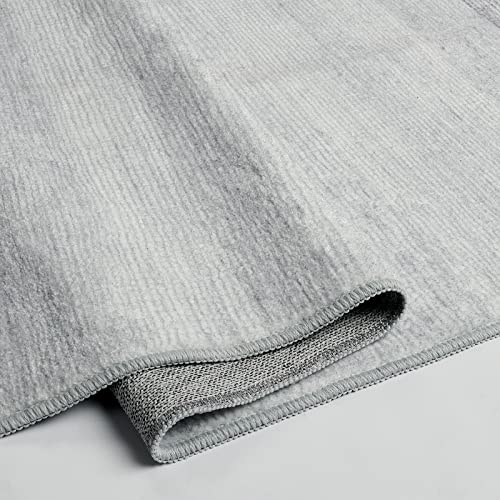 Wonnitar Modern Ombre 5x7 Grey Rugs for Living Room,Washable Large Bedroom Area Rug,Non-Slip Stain Resistant Dining Table Throw Mat,Non-Shedding Abstract Carpet for Entry Basement Dorm