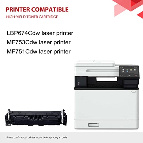 CRG-069 Toner Cartridge Set (5094C001 5093C001 5092C001 5091C001) Compatible Replacement for Canon CRG069 CRG-069H for LBP674Cdw MF753Cdw MF751Cdw Laser Printer (6 Pack, 3BK/1C/1M/1Y)