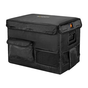 bougerv 37 quart insulated protective cover, 12 volt portable refrigerator cover e35 fridge, portable refrigerator bag for dual zone refrigerator (refrigerator not included)