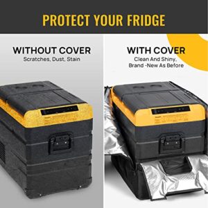 BougeRV 37 Quart Insulated Protective Cover, 12 Volt Portable Refrigerator Cover E35 Fridge, Portable Refrigerator Bag for Dual Zone Refrigerator (Refrigerator NOT Included)